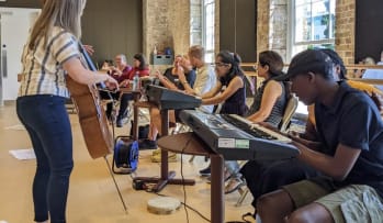 Music workshop for young people funded by BlueSpark