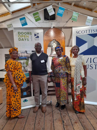 Group of people wearing traditional outfits