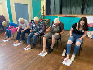 Carmyllie Amateur Dramatic Society foot drawing