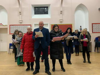 Cutting Edge Theatre cast in rehearsal 2024