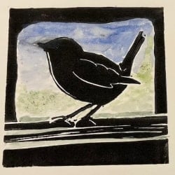 Art in Dounby linocut