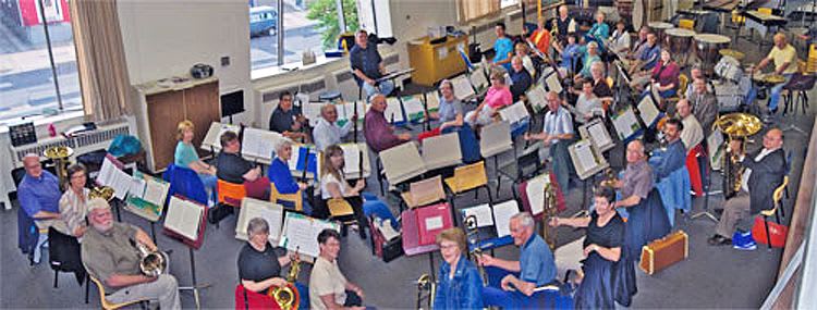 Picture of group of people playing instruments